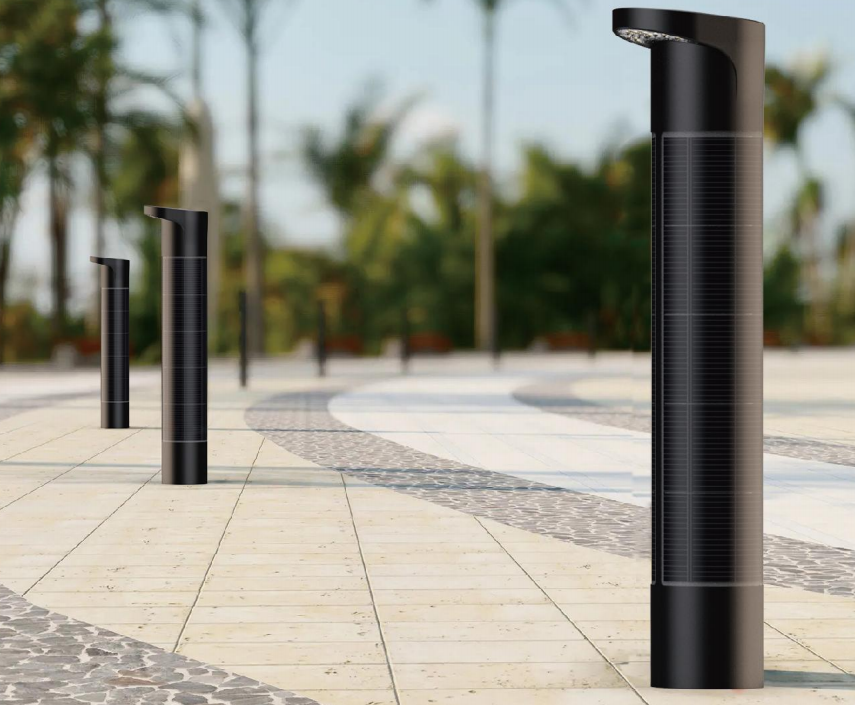Blog perusahaan terbaru tentang Redefining Outdoor Lighting: BOLLARD Series Debuts Vertical Solar Technology in Europe