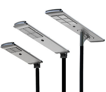 30W-120W Die-casting Aluminium Solar Dusk To Dawn Street Light 170LM/W Efisiensi Tinggi IP65 Untuk Jalan Dan Jalan